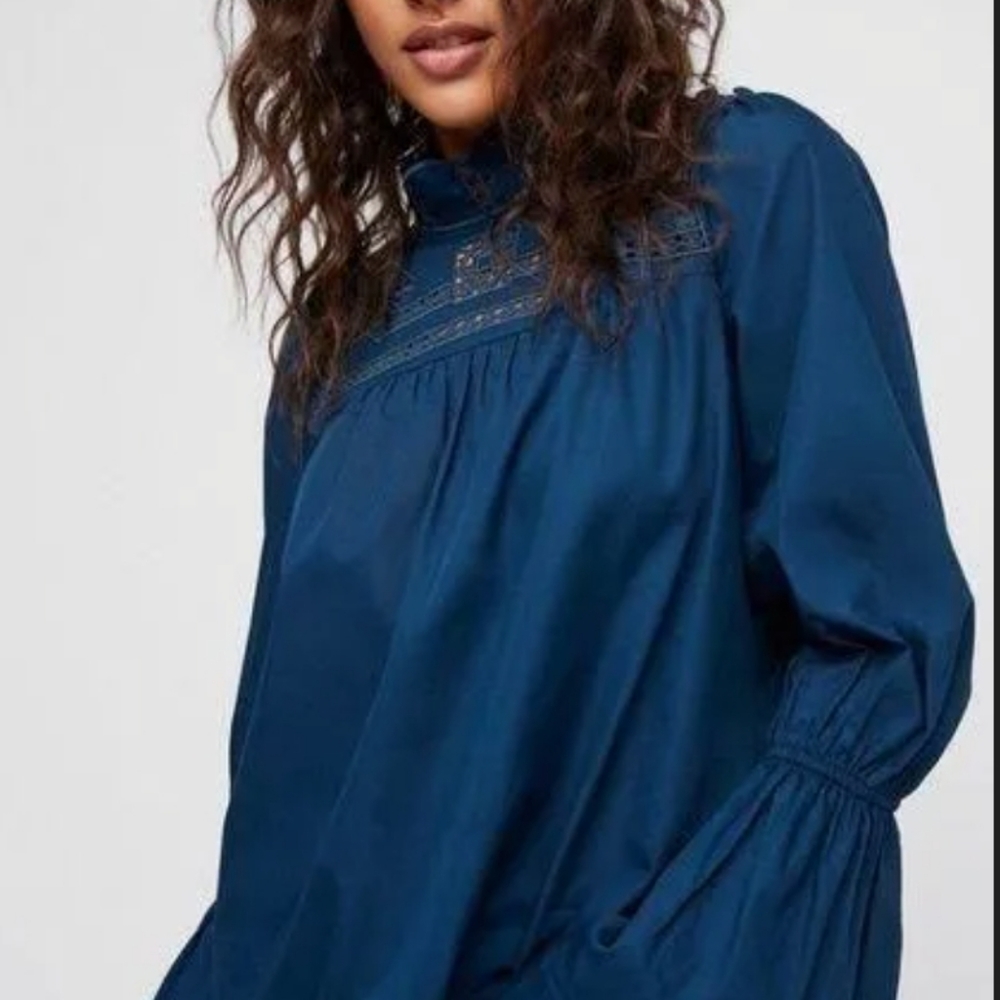 Free People Jewel Teal blouse